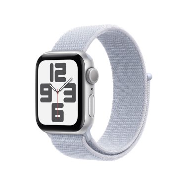 Apple Watch SE - 40mm - Silver Aluminium - Blue Cloud Sport Loop -  (130-200mm)