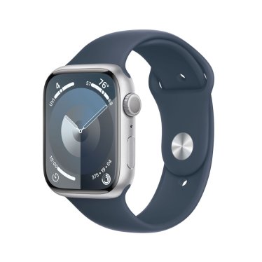 [Open Box] Apple Watch S9  - 45mm Aluminium - Silver - Storm Blue - Sport Band - M/L (160-210mm)