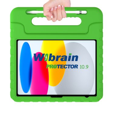 @Wibrain Protector Kids Cover Case (incl Stylus&ScreenCover) - iPad 10.9" (2022) - Green