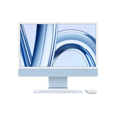 iMac 24" Blue - M3 8C-CPU & 10C-GPU - 8GB - 256GB - Gbit Eth - MK-TID - Mouse