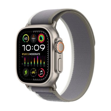 !Apple Watch Ultra 2  - 49mm Titanium - Green/Gray - Trail Loop - M/L (145-220mm)