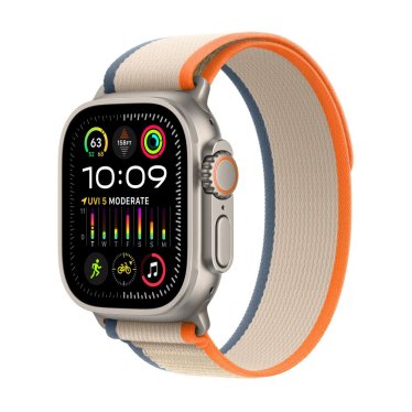 !Apple Watch Ultra 2  - 49mm Titanium - Orange/Beige - Trail Loop - M/L (145-220mm)