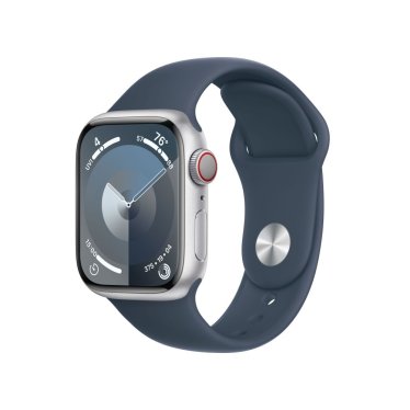 Apple Watch S9 + Cellular  - 41mm Aluminium - Silver - Storm Blue - Sport Band - S/M (130-180mm)