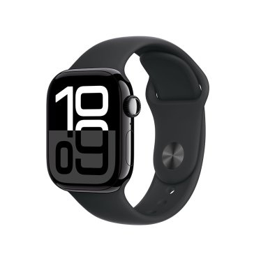 Apple Watch S10 Cellular - 42mm - Jet Black Aluminium - Black Sport Band - S/M (130-180mm)