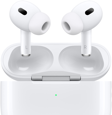 Vooraanzicht van AirPods Pro buiten de oplaadcase