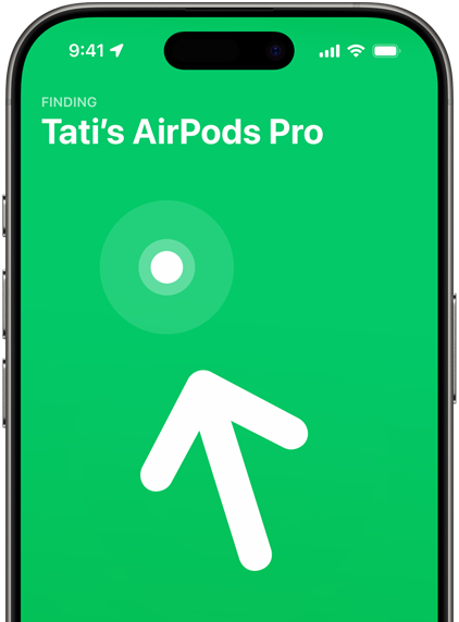 iPhone met ‘Zoek mijn’ voor AirPods Pro op het scherm