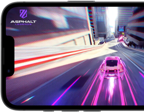 iPhone 17e waarop een racegame wordt gespeeld
